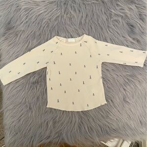 Cream Kids Shirt with Pattern